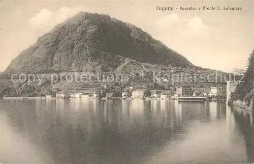 AK / Ansichtskarte Paradiso_TI Lago di Lugano e Monte San Salvatore Paradiso TI