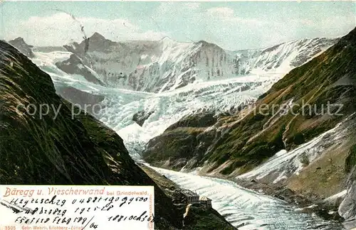 AK / Ansichtskarte Grindelwald Baeregg und Viescherwand Gletscher Berner Alpen Grindelwald
