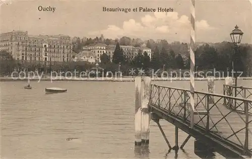 AK / Ansichtskarte Ouchy Beaurivage et Palace Hotels Lac Leman Ouchy
