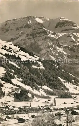 AK / Ansichtskarte Lenk_Simmental Winterpanorama mit Wildstrubel Berner Alpen Lenk Simmental