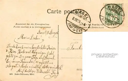 AK / Ansichtskarte Basel_BS Rathaus Marktplatz Basel_BS