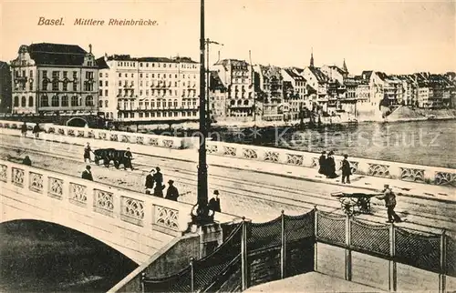 AK / Ansichtskarte Basel_BS Mittlere Rheinbruecke Basel_BS