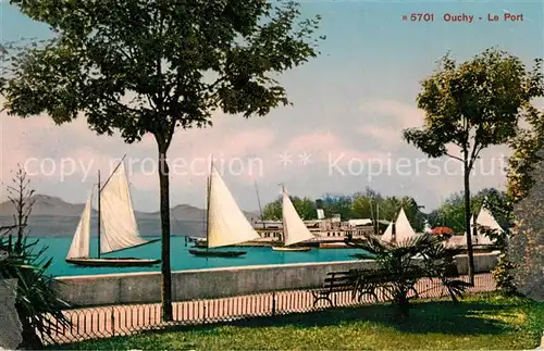 AK / Ansichtskarte Ouchy Port Voiliers Lac Leman Ouchy