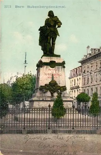 AK / Ansichtskarte Bern_BE Bubenbergdenkmal Statue Bern_BE