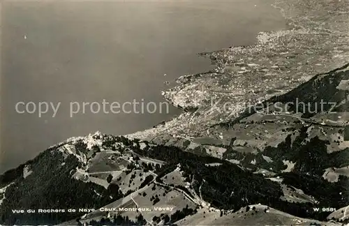 AK / Ansichtskarte Caux_VD Vue du Rochers de Naye Montreux Vevey Lac Leman Caux_VD