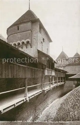 AK / Ansichtskarte Chillon Chateau Tour de Defense Chillon