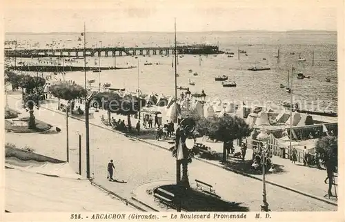 AK / Ansichtskarte Arcachon_Gironde Boulevard Promenade Arcachon Gironde
