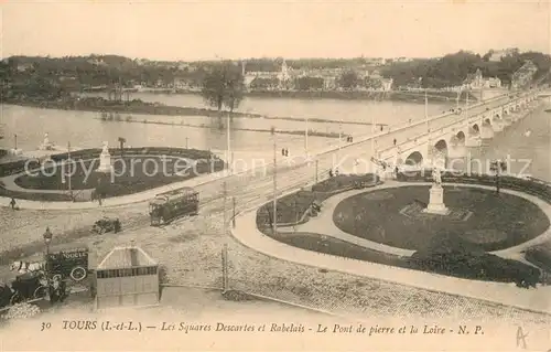 AK / Ansichtskarte Tours_Indre et Loire Squares Descartes Rabelais Tours Indre et Loire