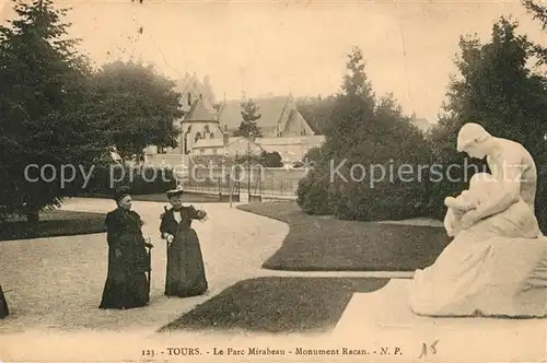 AK / Ansichtskarte Tours_Indre et Loire Denkmal Racan Parc Mirabeau Tours Indre et Loire