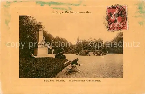 AK / Ansichtskarte Rochefort_sur_Mer Denkmal Grimaux Square Parat Rochefort_sur_Mer