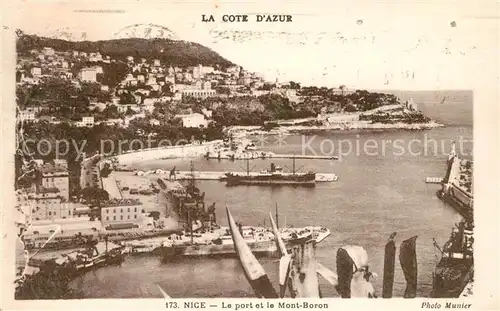 AK / Ansichtskarte Nice_Alpes_Maritimes Hafen Mont Boron Nice_Alpes_Maritimes