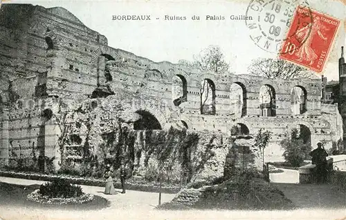 AK / Ansichtskarte Bordeaux Ruine Palais Gallien Bordeaux