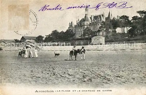 AK / Ansichtskarte Arcachon_Gironde Strand Schloss Canne Arcachon Gironde