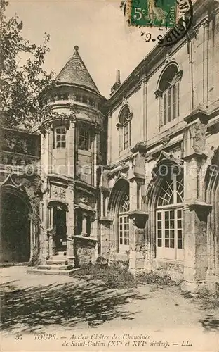 AK / Ansichtskarte Tours_Indre et Loire Ancien Cloitr des Chanoines Saint Gatien Tours Indre et Loire