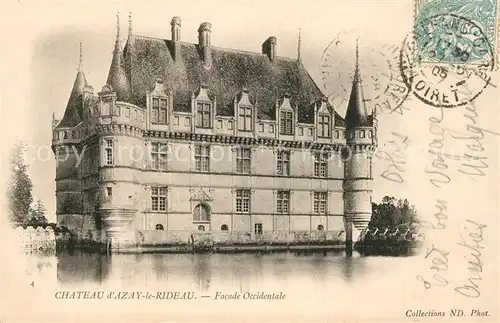 AK / Ansichtskarte Azay le Rideau Chateau Azay le Rideau
