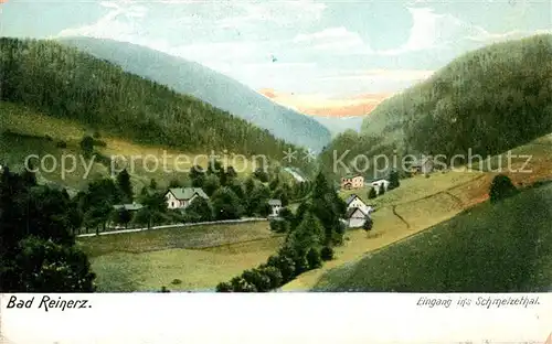 AK / Ansichtskarte Bad Reinerz Panorama Eingang zum Schmelzetal Bad Reinerz