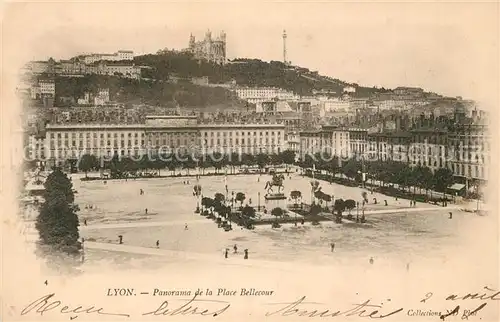 AK / Ansichtskarte Lyon_France Panorama Place Bellecour Lyon France