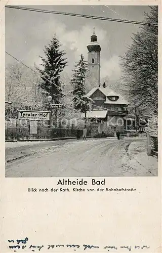 AK / Ansichtskarte Bad_Altheide Katholische Kirche Winter Bad_Altheide