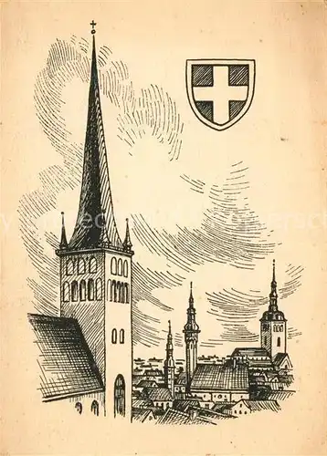 AK / Ansichtskarte Basel_BS Rathaus Muenster Federzeichnung Basel_BS