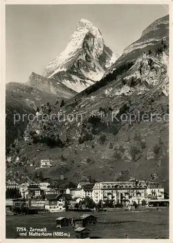 AK / Ansichtskarte Zermatt_VS Matterhorn Zermatt_VS