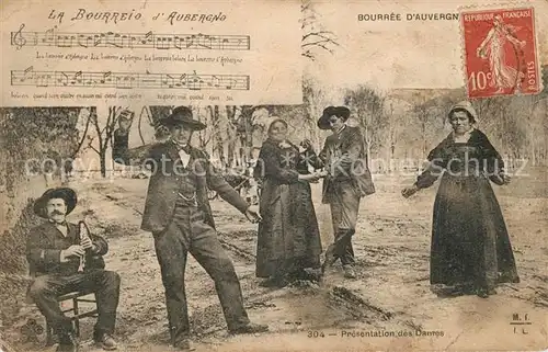 AK / Ansichtskarte Tanz_Taenzer Lied Bourree d Auvergne Presentation des Dames  Tanz Taenzer