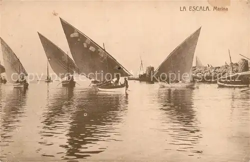 AK / Ansichtskarte Segelboote La Escala Marina  Segelboote