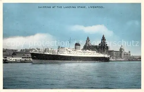 AK / Ansichtskarte Dampfer_Oceanliner Landing Stage Liverpool  Dampfer Oceanliner