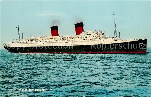 AK / Ansichtskarte Dampfer_Oceanliner Ile de France  Dampfer Oceanliner