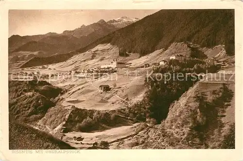 AK / Ansichtskarte Disentis_GR Landschaftspanorama mit Oberalpstock Glarner Alpen Kupferdruck Disentis GR