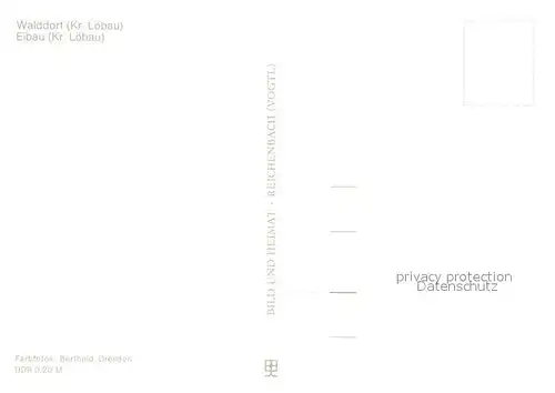 AK / Ansichtskarte Walddorf_Eibau Ortspartien Bruecke Freibad 