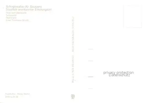 AK / Ansichtskarte Schirgiswalde Obermarkt Kirche Ernst Thaelmann Strasse Schirgiswalde