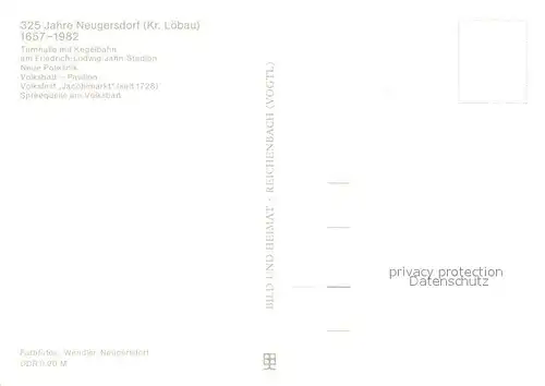 AK / Ansichtskarte Neugersdorf_Sachsen Turnhalle Volksbad Pavillon Volksfest Jacobimarkt Spreequelle Neugersdorf Sachsen