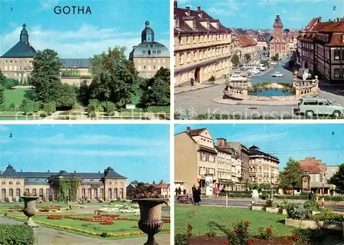 AK / Ansichtskarte Gotha_Thueringen Schloss Hauptmarkt Orangerie Arnoldiplatz Gotha Thueringen