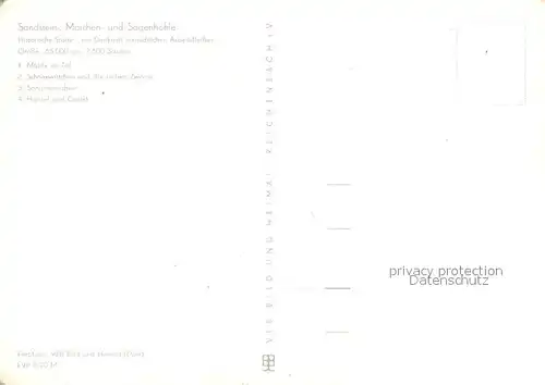 AK / Ansichtskarte Walldorf_Meiningen Sandsteinhoehle Maerchenhoehle Sagenhoehle Historische Staette Walldorf Meiningen