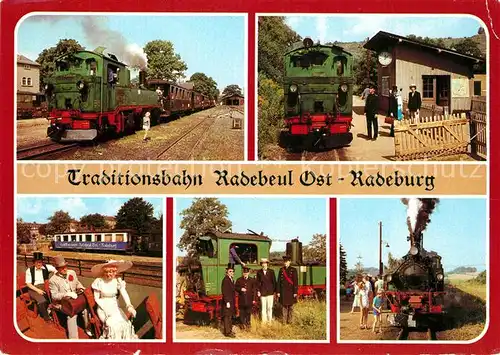 AK / Ansichtskarte Radebeul Traditionsbahn Radebeul Ost Radeburg Dampflokomotive Radebeul