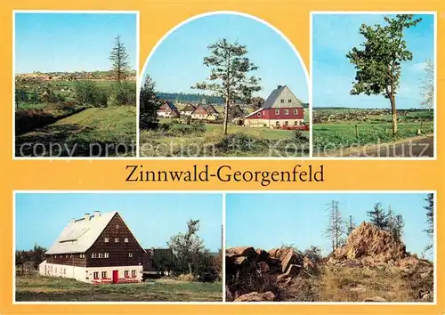 AK / Ansichtskarte Zinnwald Georgenfeld Landschaftspanorama Jugendherberge Hugo Kluegel Lugstein Felsen Zinnwald Georgenfeld
