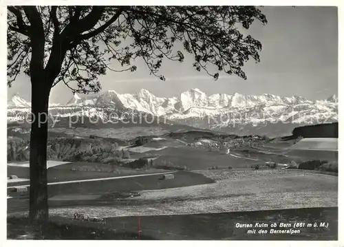 AK / Ansichtskarte Bern_BE Landschaftspanorama Gurten Kulm mit Berner Alpen Bern_BE