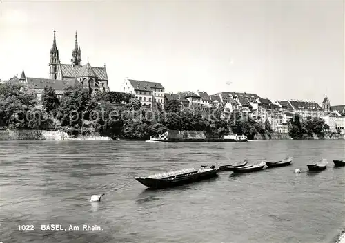 AK / Ansichtskarte Basel_BS Blick ueber den Rhein Basel_BS