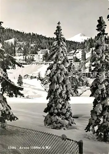 AK / Ansichtskarte Arosa_GR Winterimpressionen Alpendorf Arosa_GR
