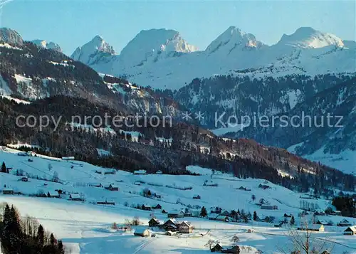 AK / Ansichtskarte Lutenwil Toechterbund Ferienheim Heimetli Winterlandschaft mit Churfirsten Appezeller Alpen Lutenwil