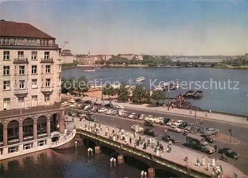 AK / Ansichtskarte Hamburg Reesendammbruecke und Binnenalster Hamburg
