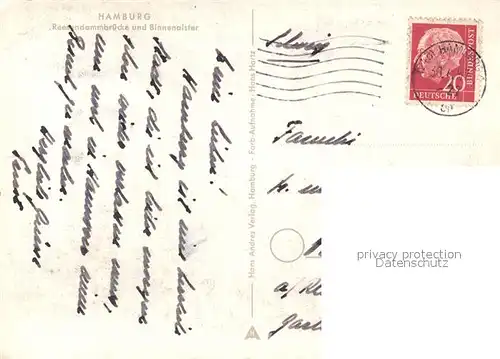 AK / Ansichtskarte Hamburg Reesendammbruecke und Binnenalster Hamburg