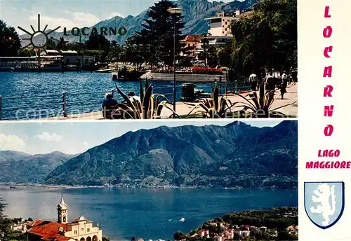 AK / Ansichtskarte Locarno_Lago_Maggiore Uferpromenade Alpenpanorama Locarno_Lago_Maggiore