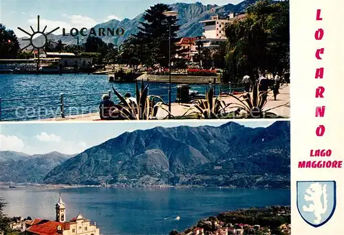 AK / Ansichtskarte Locarno_Lago_Maggiore Uferpromenade Alpenpanorama Locarno_Lago_Maggiore