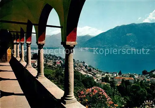 AK / Ansichtskarte Locarno_Lago_Maggiore Madonna del Sasso Blick ueber den See Alpen Locarno_Lago_Maggiore