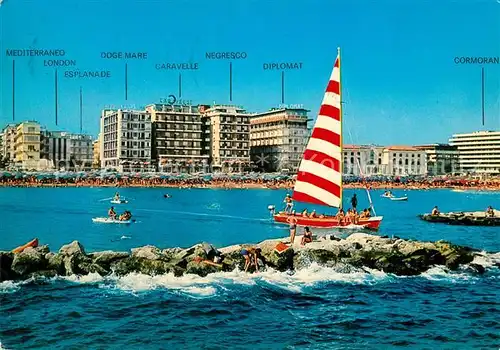 AK / Ansichtskarte Cattolica Alberghi sul Mare Hotels am Meer Segelboot Cattolica