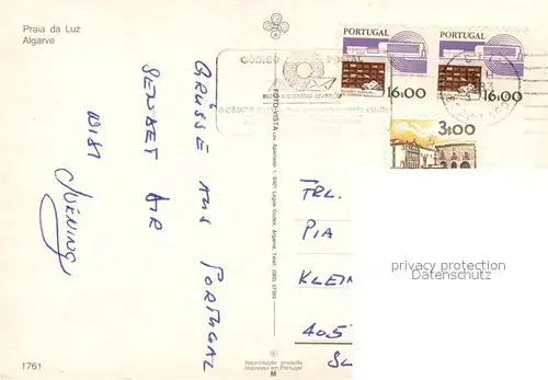 AK / Ansichtskarte Praia_da_Luz Panorama Strand 