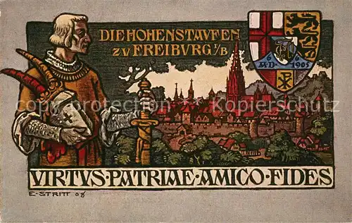AK / Ansichtskarte Freiburg_Breisgau Die Hohenstaufen zu Freiburg Freiburg Breisgau
