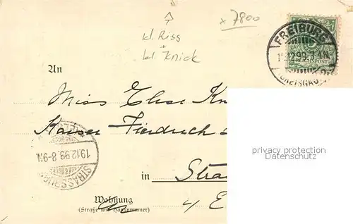 AK / Ansichtskarte Freiburg_Breisgau Oberlinden Muensterturm Freiburg Breisgau