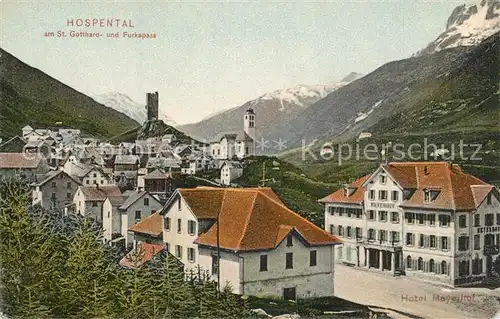 AK / Ansichtskarte Hospental am St Gotthard und Furkapass Hospental